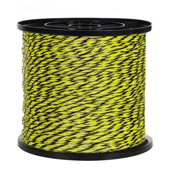 iMeshbean 3366Ft 1026M Electric Fence Wire 1/8" Diameter & 6 Stainless Steel Strands Electric Fence Poly Wire for Horse Cattle Livestock