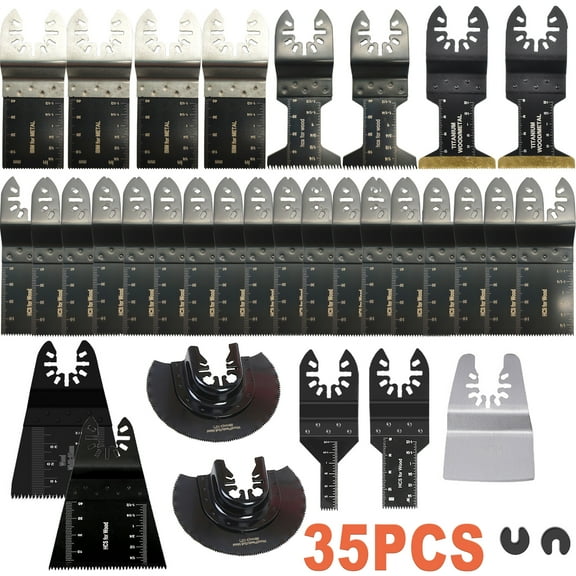 iMeshbean 35pcs Oscillating Multi Tool Saw Blades Wood Metal Cut Cutter For Dewalt Fein
