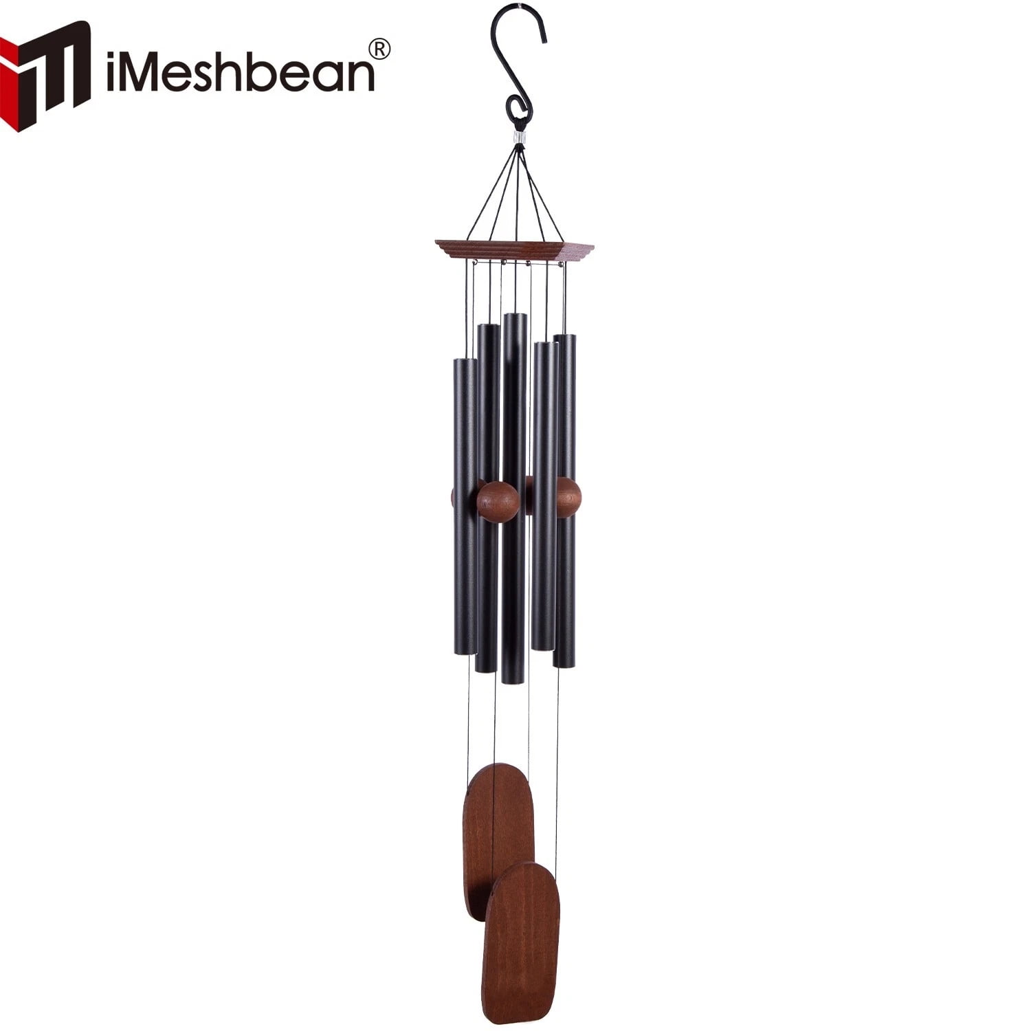 iMeshbean 36" Metal Windchime 5 Tubes Chapel Bells Wind Chimes Door Hanging Home Decor