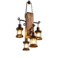 thumbnail image 1 of iMeshbean 4-Light Farmhouse Furniture Wood Chandelier Pendant Lighting Fixture Kitchen Bar, 1 of 11
