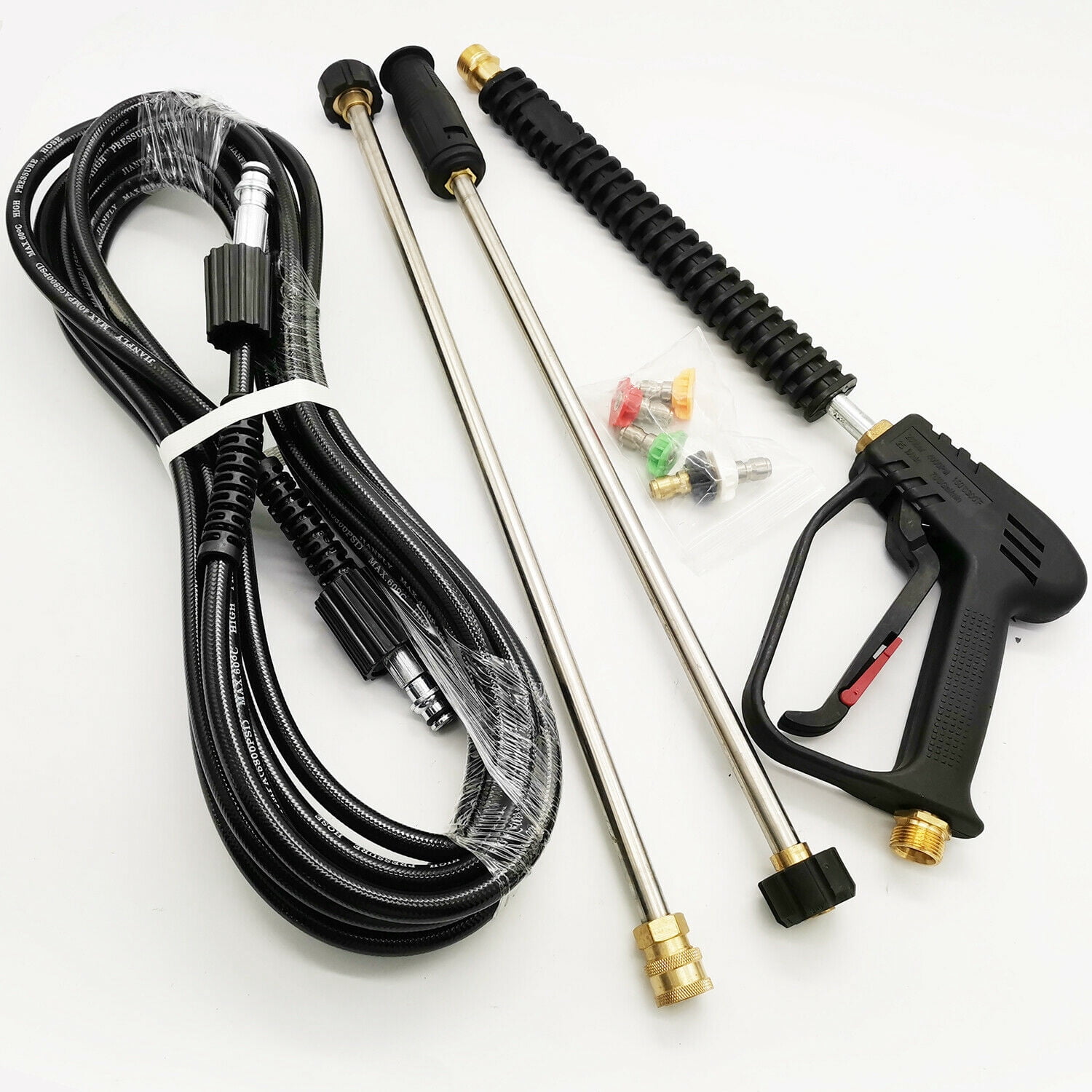 iMeshbean 4000psi Car Power High Pressure Washer Gun Wand Lance Spray Tips Turbo Nozzles