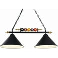thumbnail image 1 of iMeshbean 43" Hanging Pool Table Lights - Billiard Pool Table Lighting Fixtures for 7' 8' Table - Real Billiard Ball Design - Ceiling Lamp with 2 Metal Lamp Shades for Game Room, 1 of 14
