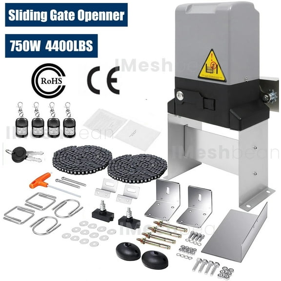 iMeshbean 4400LBS Electric Sliding Gate Opener Automatic Motor w/4 Remote Controls Kit US