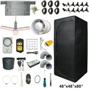 Imeshbean Grow Tent 48 in x 48 in x 80 in 38W LED Full Spectrum, Indoor Grow Lights, Black