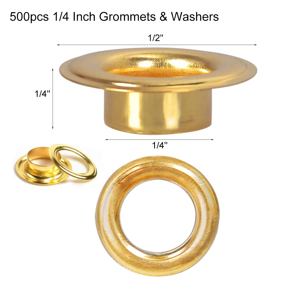 1/4 Gold Eyelets & Washers 250/bag