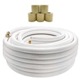 thumbnail image 1 of iMeshbean 50ft Insulated Line Set 1/4" & 3/8" Copper Tubing Pipe Extension AC mini Split Ductless Line w/5 Tapes, 1 of 10