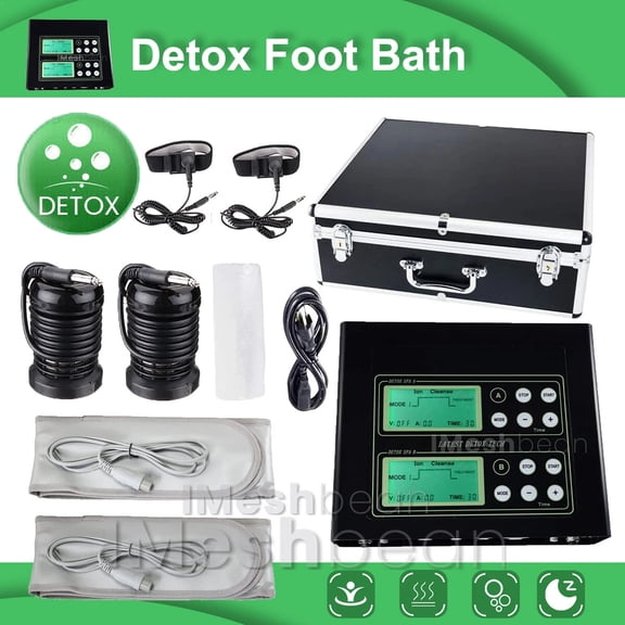 iMeshbean 60W Foot Bath Machine 2-Array Dual-User Unit 5-Mode Kit with Dual LCD Screen