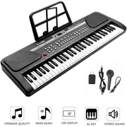 iMeshbean Piano Keyboard 61 Keys Electric Keyboard Piano Keyboard Piano for Beginners with Stand, Built-in Dual Speakers, Microphone & Display Panel, Pink