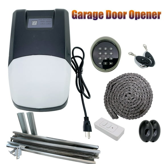 iMeshbean 750LB 3/4 HP Electric Garage Door Opener Chain Drive w/2 Remote Controls Kit