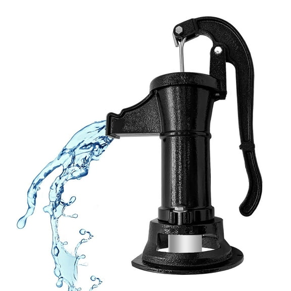 iMeshbean Antique Hand Water Pump Well Hand Operated Pitcher Pump 25 ft. Cast-Iron Press Suction Outdoor Yard Ponds Garden