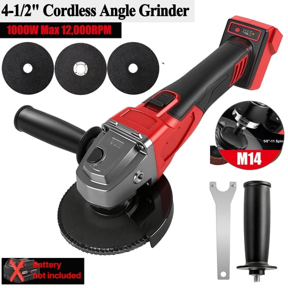iMeshbean Cordless Angle Grinder 4-1/2" to 5" Brushless Electric Grinder Tool 12000RPM Cutting Machine