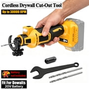 iMeshbean Cordless Drywall Cut-Out Tool, Brushless Rotary Saw 3 Speed 30,000 RPM Spiral Saw for Drywall