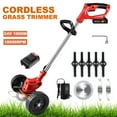 thumbnail image 1 of iMeshbean Cordless Grass String Trimmer Battery Powered, 24V with Wheels & 1 Pack 6.0Ah Li-Ion Batteries Lawn Edger Brush Cutter Adjustable Height Electric Weed Eater, 1 of 12