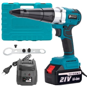 iMeshbean Cordless Rivet Gun Tool 21V Electric Automatic Brushless Blind Riveter 1 Battery 1/8'', 5/32'', 3/16"
