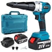 iMeshbean Cordless Ergonomic Electric Rivet Tool Rivnut Gun NutSert+2 Battery&Charger Kit