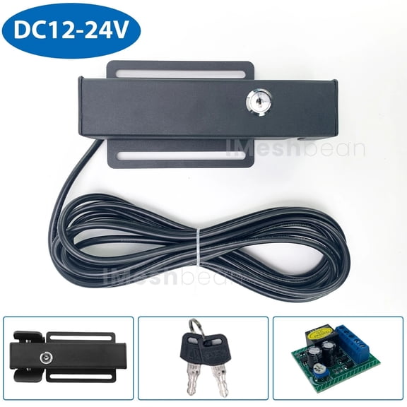 iMeshbean DC 12-24V Automatic Electric Gate Lock for Swing Gate Opener Gate Operator System Device