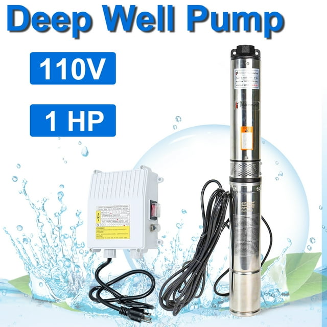 iMeshbean Deep Submersible Well Pump 1HP 33GPM 207ft Head with 100ft
