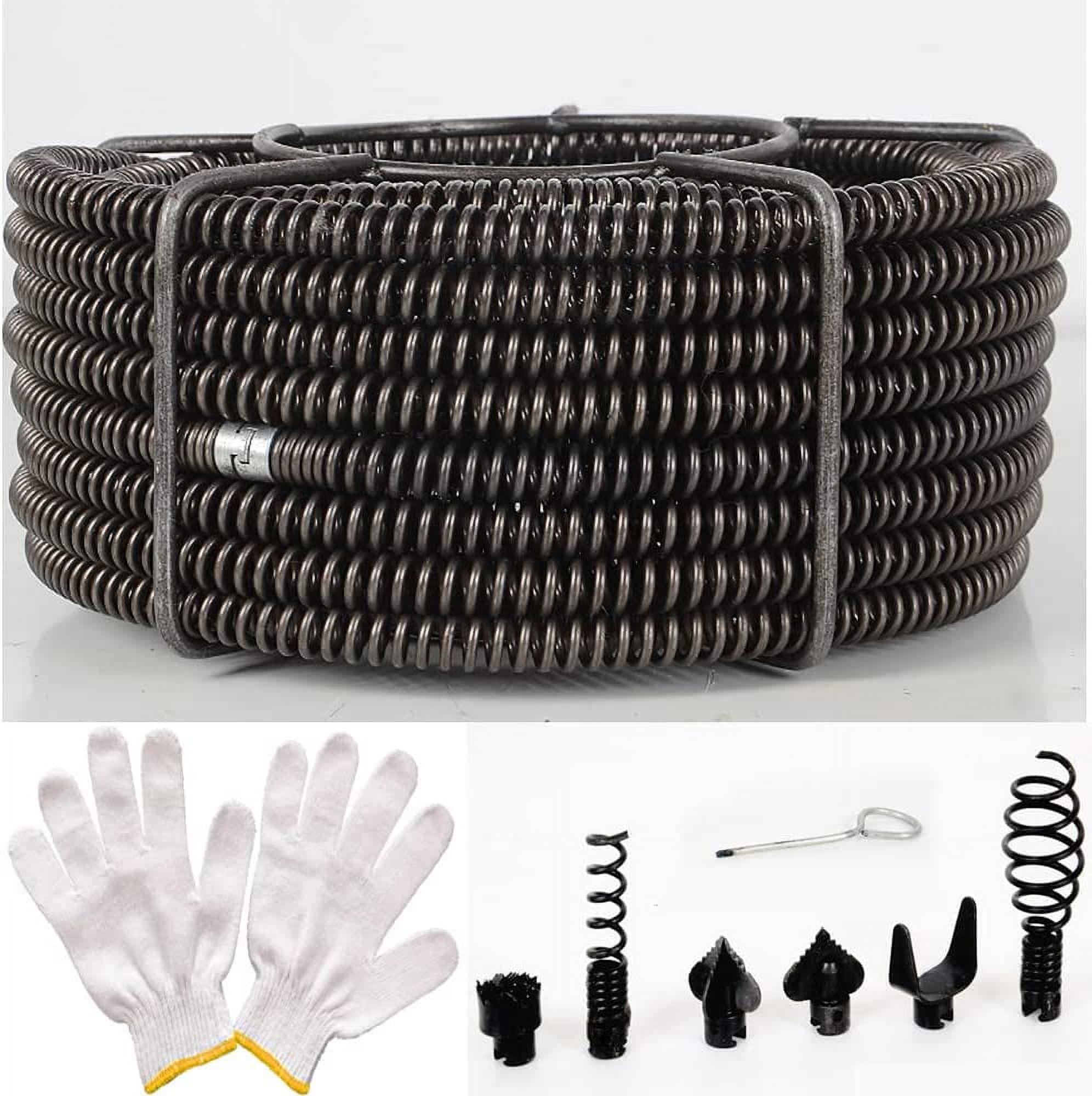 iMeshbean Drain Cleaning Cable 45 Feet x 5/8 Inch Hollow Core Cable