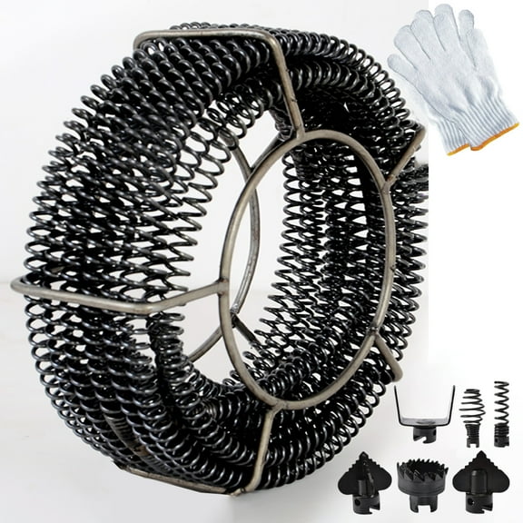 iMeshbean Drain Cleaning Cable 60 Feet x 5/8 Inch Hollow Core Cable Sewer Cable Drain Auger Cable Cleaner Snake Clog Pipe Drain Cleaning Cable Sewer Drain Auger Snake Pipe