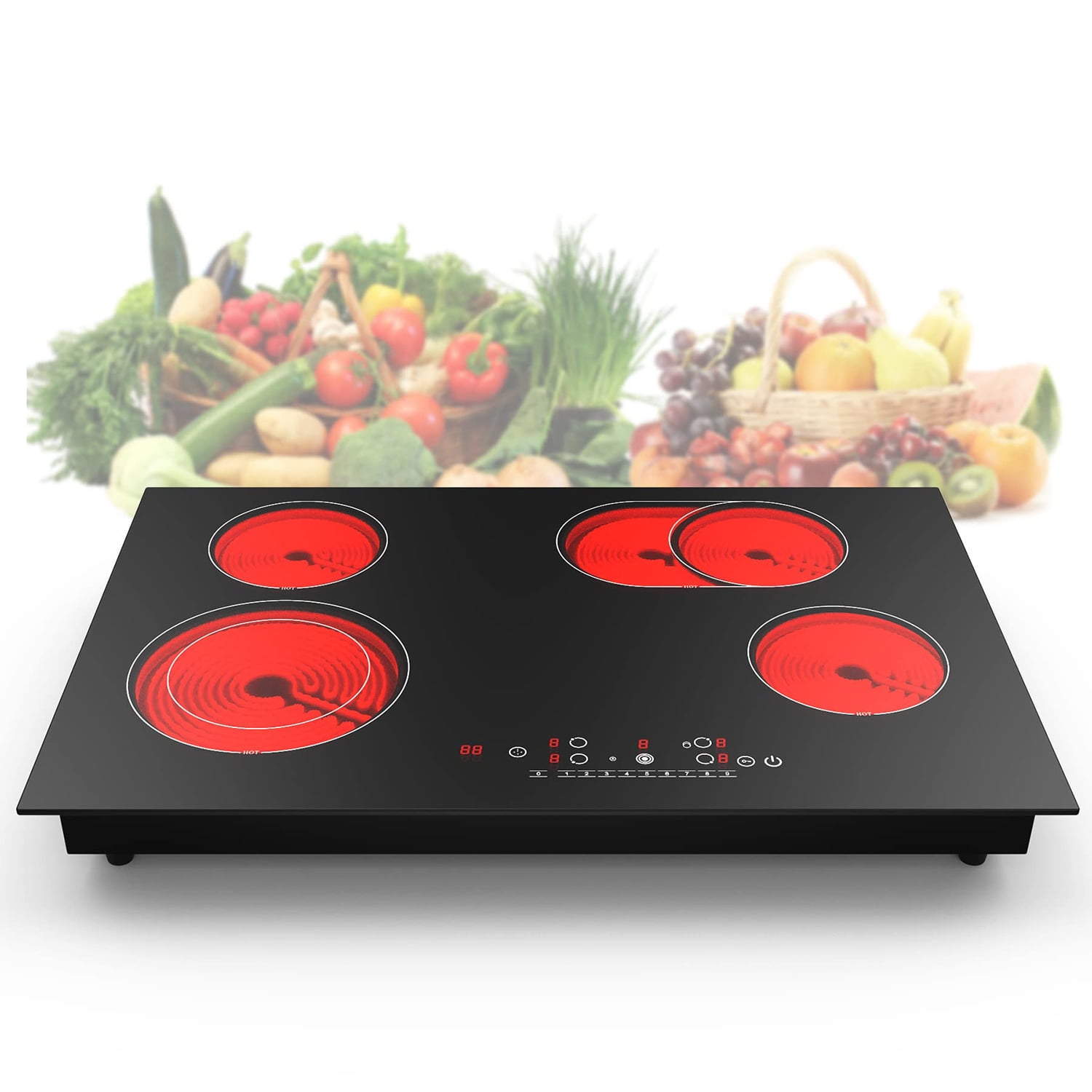 iMeshbean Electric Cooktop 30 inch,Electric Stove Burner,Builtin and