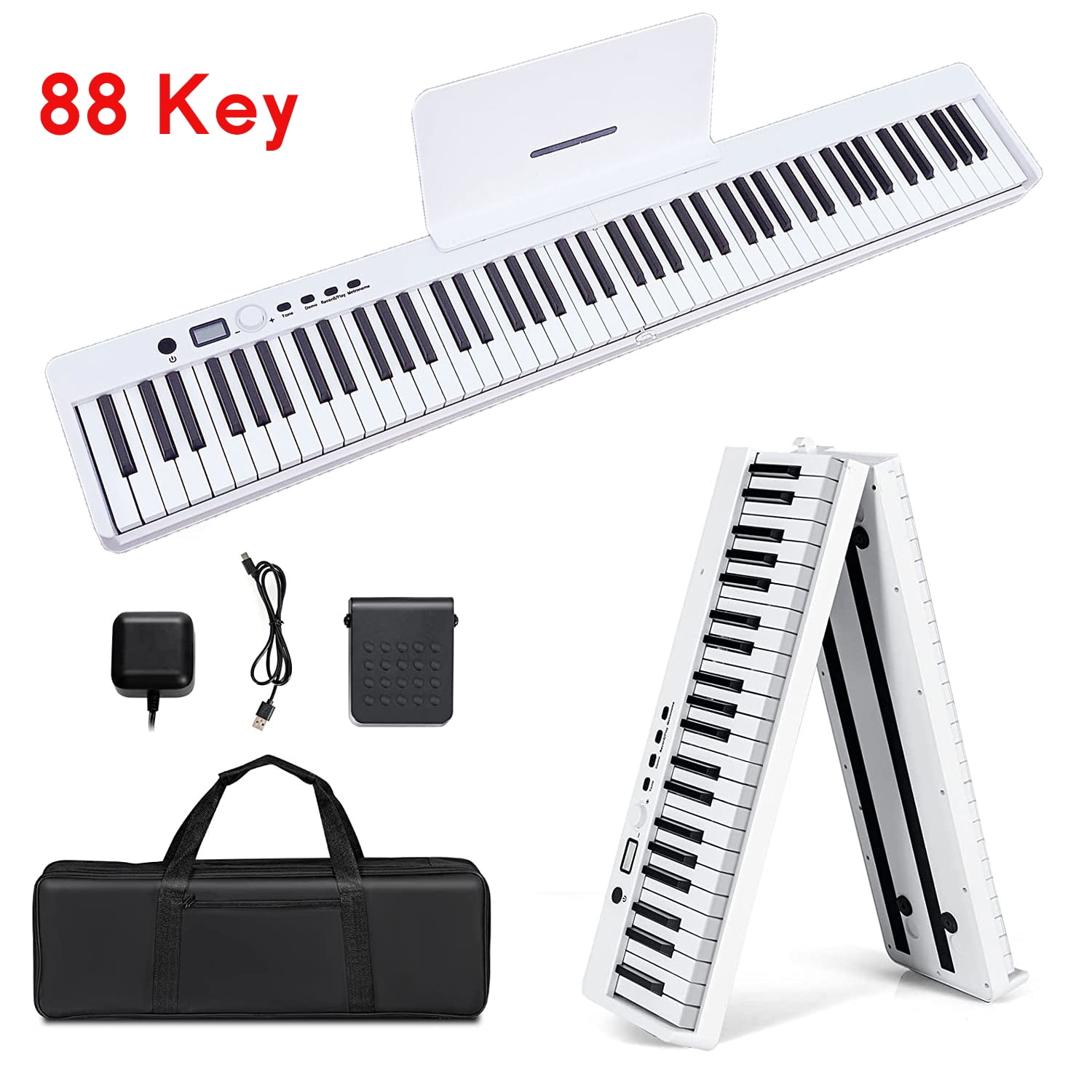 iMeshbean Folding 88 Key Piano Keyboard Electronic Keyboard Piano