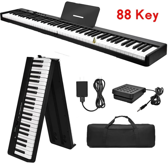 iMeshbean Folding 88 Key Piano Keyboard Electronic Keyboard Piano Portable Full Size Keyboard