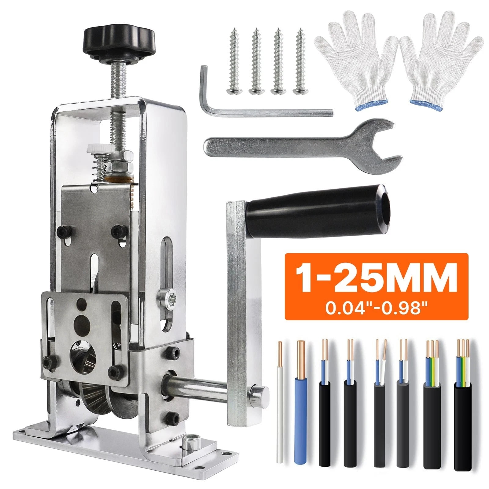 iMeshbean Hand Crank Wire Stripper Wire Stripping Machine Electric & Manual Copper Peeling Stripper