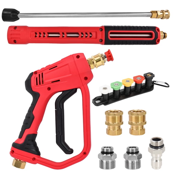 iMeshbean High Pressure 4000PSI Car Power Washer Gun Spray Wand Lance Nozzle Kit,Water Spraying Metal Gun