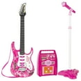 thumbnail image 1 of iMeshbean Kids Electric Guitar Set MP3 Player Learning Toys Microphone, Pink, 1 of 6