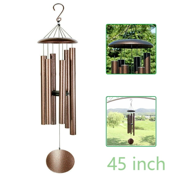 iMeshbean Large 45" Wind chimes Copper Tubes Deep Tone Resonant Bass Sound Church Bell Wind chime US