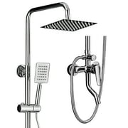 iMeshbean Luxury Shower Faucet Set Rainfall Shower Head Combo Set Wall Mounted Mixer Valve