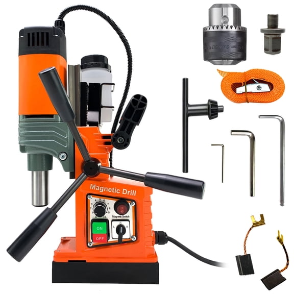 iMeshbean Magnetic Drill Press, 1400W 810RPM Portable Mag Drill Press, 2922lbf, 1.6" Boring Diameter, 10 Stepless Speed