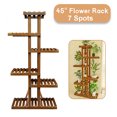 thumbnail image 1 of iMeshbean Outdoor Wooden Plant Flower Display Stand w/7 Wood Shelf Storage Rack Garden, 1 of 6