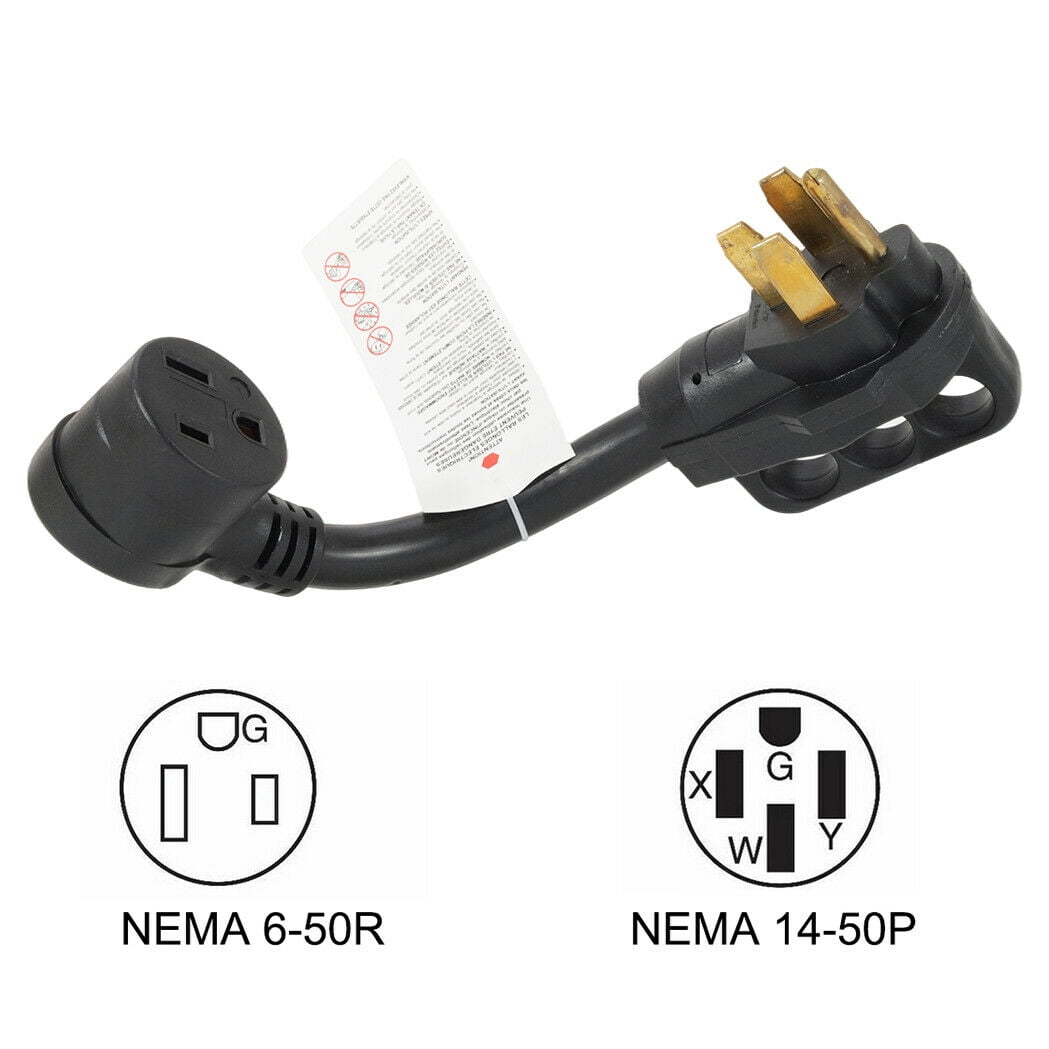 iMeshbean P1450650 Welder Adaper Generator/RV 14-50 Plug to NEMA 6-50R 50A 250V Connector