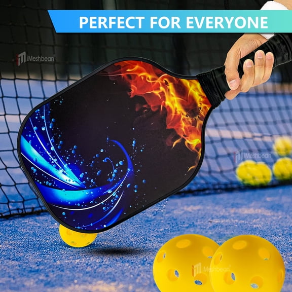 iMeshbean Pickleball Paddles Fiberglass Surface 14mm Outdoor Sport Pickleball Racket