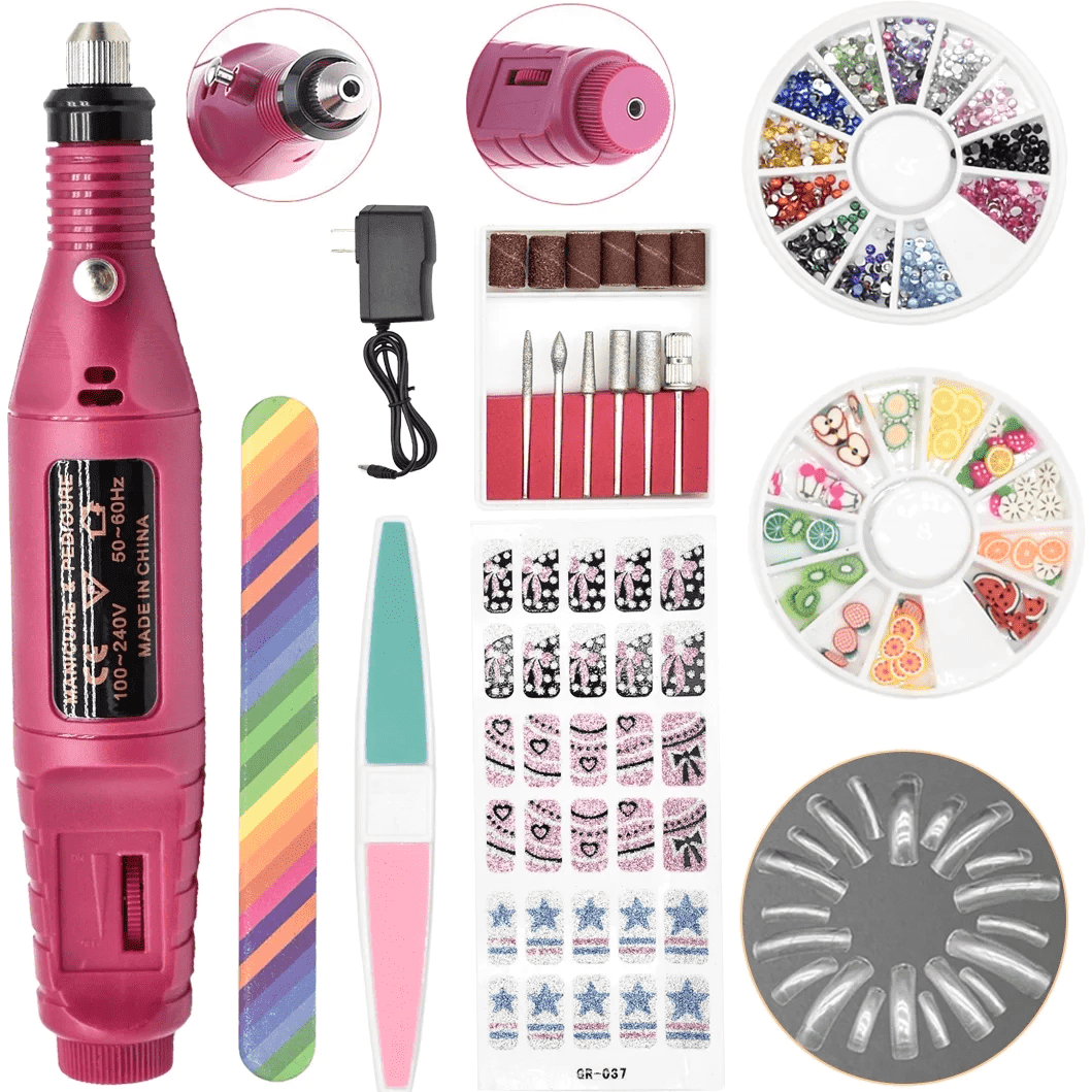 iMeshbean Professional Acrylic Nail Kit Acrylic Liquid Acrylic Powder Acrylic Nail File Drill Machine For Nail Art And Nail Care Manicure Pedicure