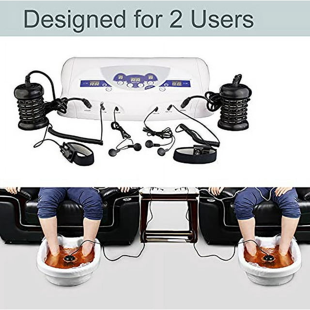 iMeshbean®Professional Dual Ionic Ion Detox Foot Bath Spa Machine ...