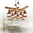 thumbnail image 1 of iMeshbean Rustic Farmhouse Furniture Wood Chandelier Pendant Lighting Fixture For 7' - 8 ' Kitchen Dining Room Bar Hotel Industrial Decor, 1 of 11