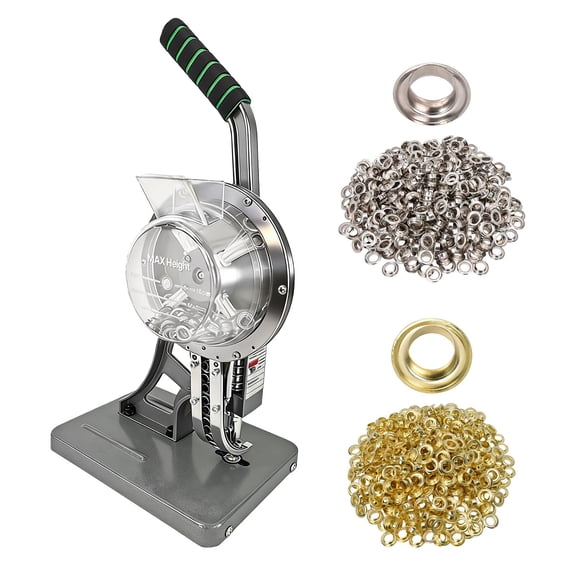 iMeshbean Semi-Automatic Grommet Machine Hand Press Eyelet Grommet Tool Kit w/ 2000pcs 3/8" Grommets