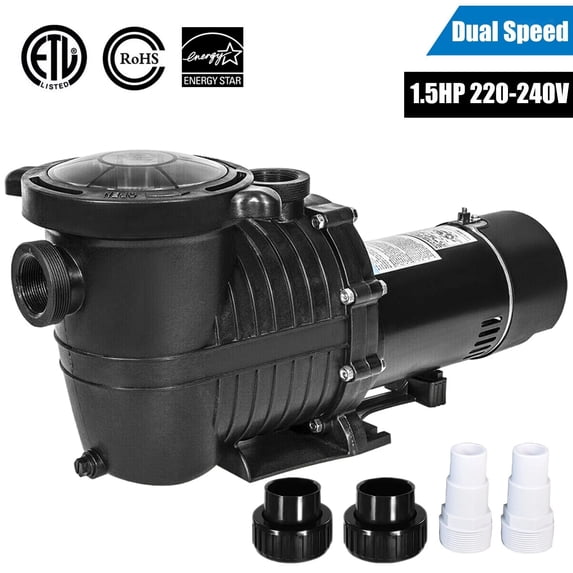 iMeshbean 1.5HP 2 Speed Above/Inground Swimming Pool Pump Motor 90/42GPM 69FT Hmax 230V