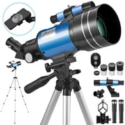 iMeshbean Professional Astronomical Telescope with High Tripod Lunar Mirror HD Viewing, 70mm Aperture 300mm Portable Refractor Telescope