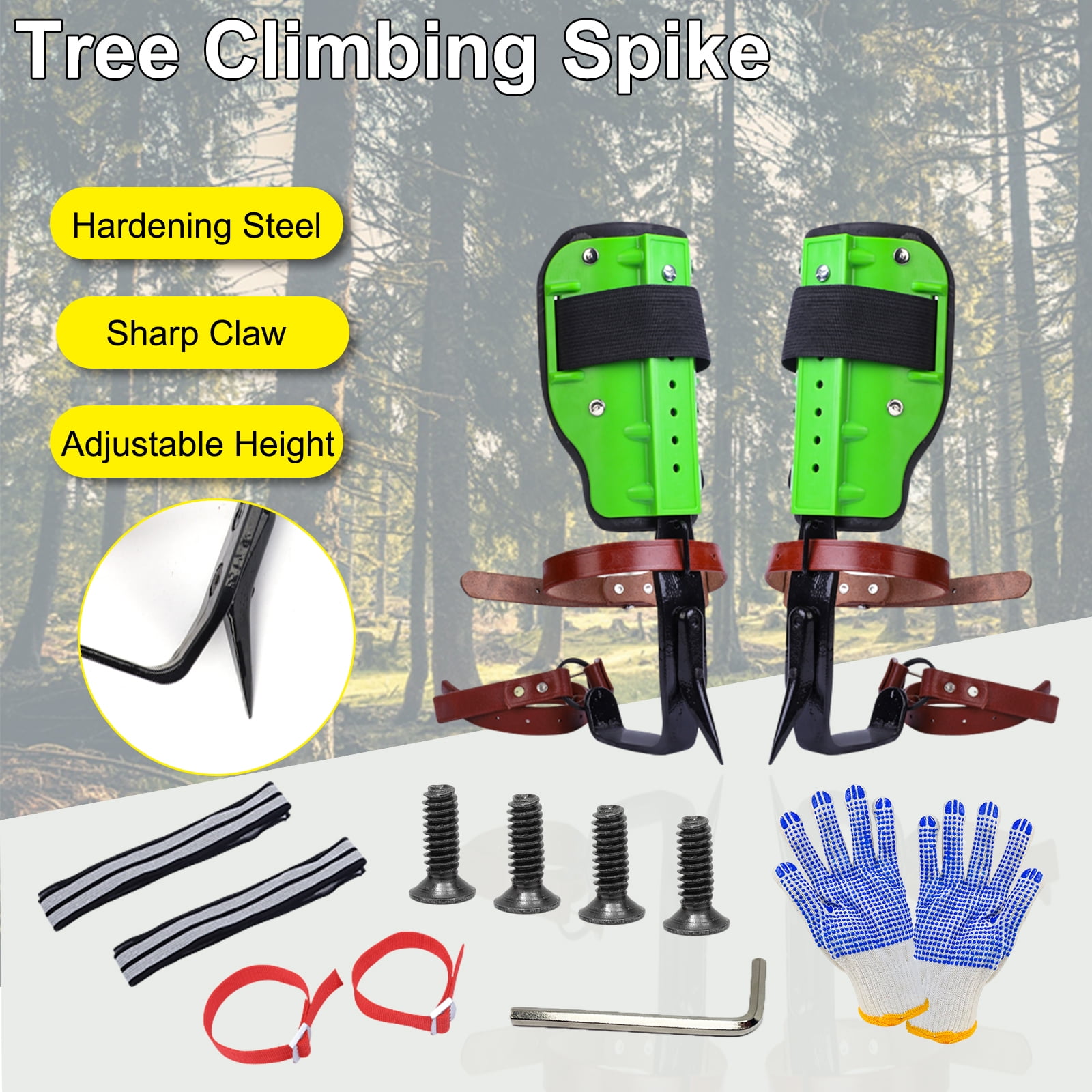 iMeshbean Tree Climbing Spike Set Pole Climbing Hardening Steel iMeshbean Tree Climbing Spike Set Pole Climbing Hardening Steel