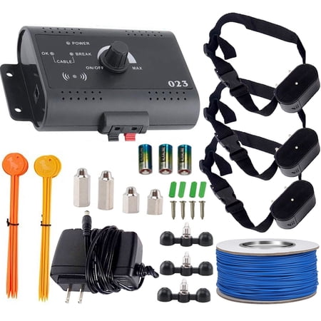 iMeshbean Wireless Electric Dog Fence Pet Containment System Shock Collars For 3 Dogs