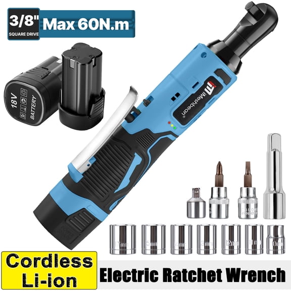 iMesheban Electric Ratchet Wrench 90 Degrees Right Angle Electric Charging Spanner 18V