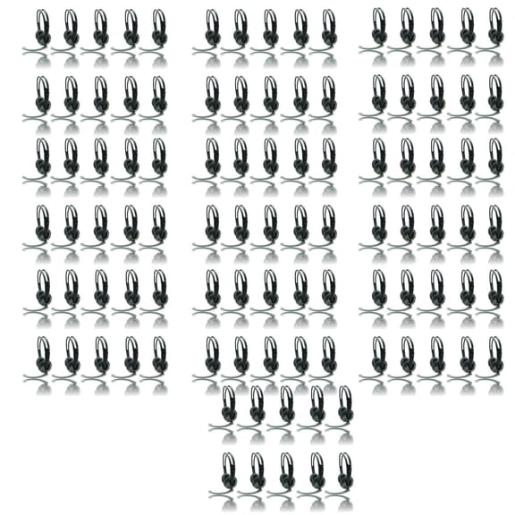 iMicro 100 Pack SP-IMME282 Wired USB Headphones with Microphone and Volume Control
