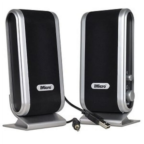 iMicro 2 Channel USB 2.0 Multimedia Computer Speakers System w/Headphone Jack