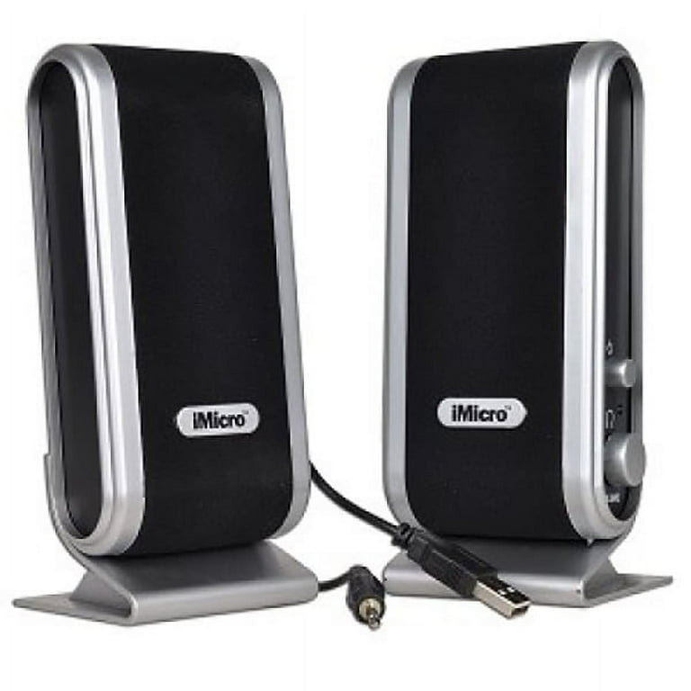 iMicro 2 Channel USB 2.0 Multimedia Computer Speakers System w
