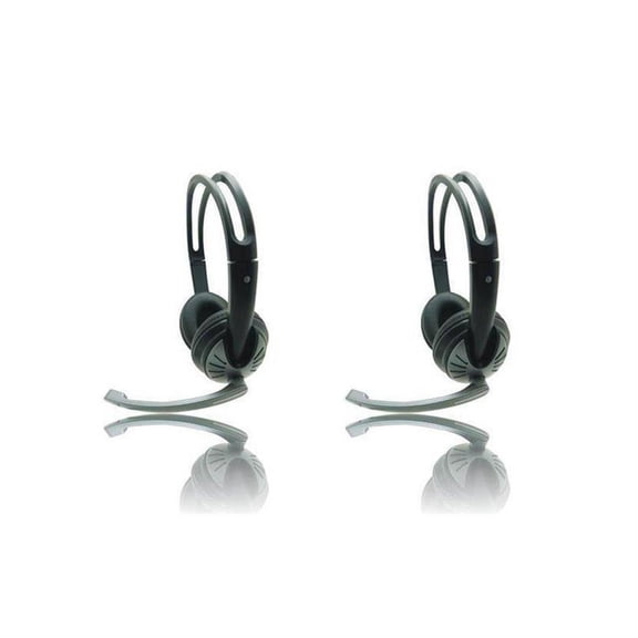 iMicro 2 Pack SP-IMME282 Wired USB Headphones with Microphone and Volume Control