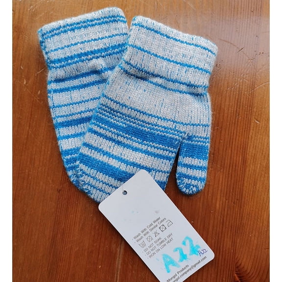 iMongol Pure Merino Wool One-piece Palm Fingerless Gloves Mittens, Children Pupils Kids Boys Girls Age 4-6 years old