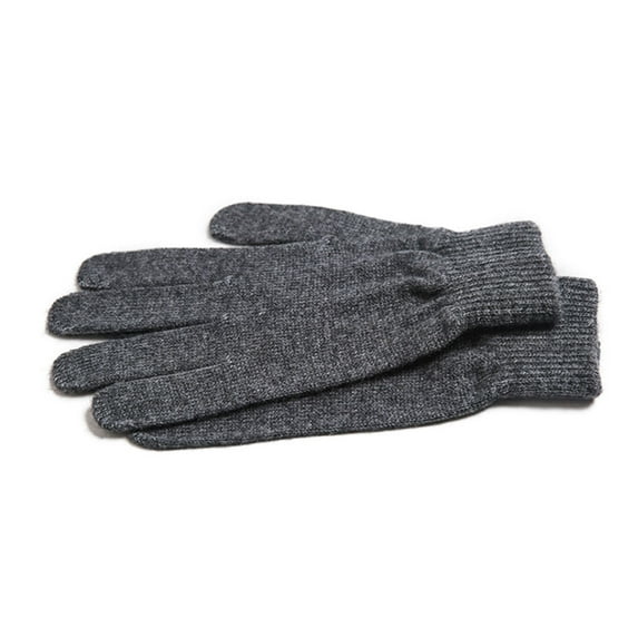 iMongol Pure Merino Wool Women Ladies Full Fingers Knitted Gloves Mittens (Dark Grey)
